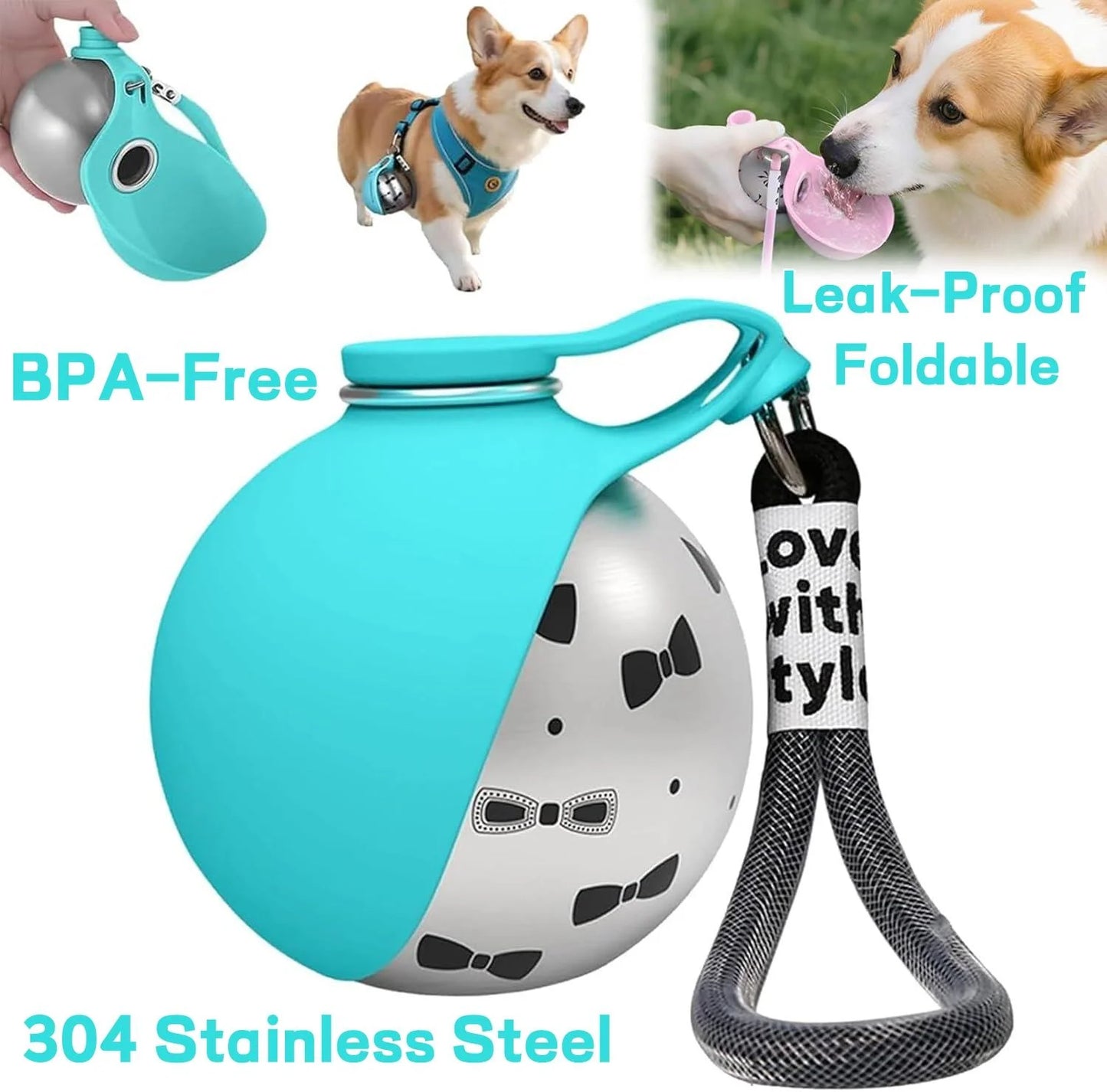 Portable Foldable Leak Proof Dog Water Bottle