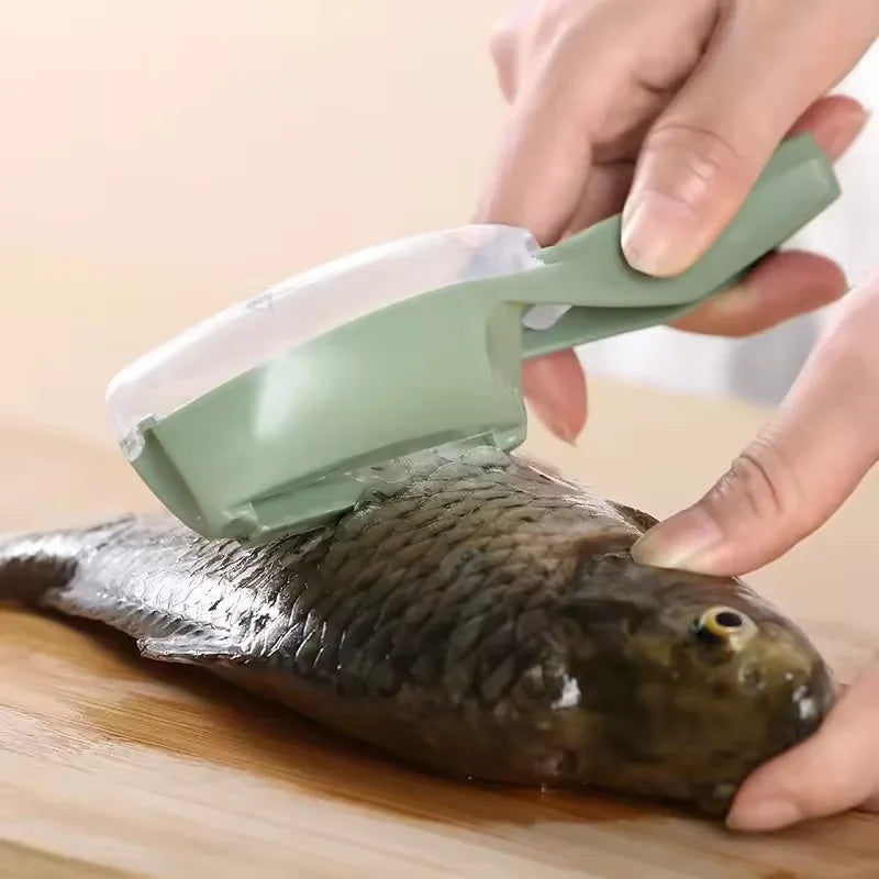 Kitchen Gadgets Fishing Tools Fish Scale Skin Fast Scraping Remover Scraper Peeler Scaler Brush